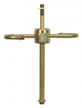  80/2507 - Medium Base Twin Keyless Solid Brass Cluster; Unfinished; 9-1/4" Overall Height; 7-1/2"