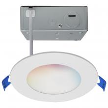  S11560 - 9 Watt; LED Direct Wire; Low Profile Downlight; 4 Inch Round; Starfish IOT; Tunable White and RGB;