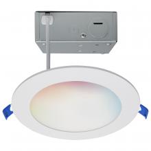  S11562 - 12 Watt; LED Direct Wire; Low Profile Downlight; 6 Inch Round; Starfish IOT; Tunable White and RGB;
