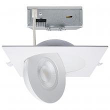  S11861 - 15 Watt; CCT Selectable; LED Direct Wire Downlight; Gimbaled; 6 Inch Square; Remote Driver; White