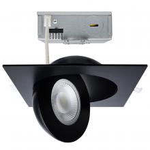  S11863 - 15 Watt; CCT Selectable; LED Direct Wire Downlight; Gimbaled; 6 Inch Square; Remote Driver; Black