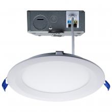  S11872 - 15 Watt LED Low Profile Regress Baffle Downlight; 6 Inch; Remote Driver; CCT Selectable; Round