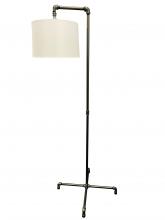  ST601-GT - Studio Industrial Granite Downbridge Floor Lamp With Fabric Shade