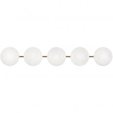Matteo Lighting S05105AGOP - Pearlesque Aged Gold Brass Wall Sconce