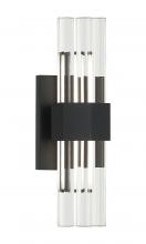 Matteo Lighting S06913MB - Krustallos Matte Black Wall Sconce