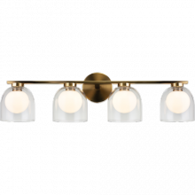 Matteo Lighting W60704AGCL - Derbishone Aged Gold Brass Wall Sconce