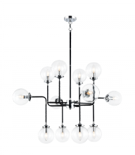  C58212CHCL - Particles Black & Chrome Pendant