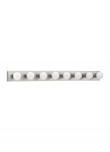  4740-98 - Center Stage traditional 8-light indoor dimmable bath vanity wall sconce in brushed stainless silver