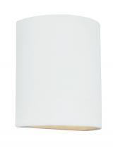  8304701-714 - Paintable Ceramic Sconces transitional 1-light outdoor exterior Dark Sky compliant round wall lanter