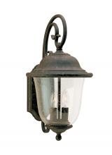  8460-46 - Trafalgar traditional 2-light outdoor exterior large wall lantern sconce in oxidized bronze finish w