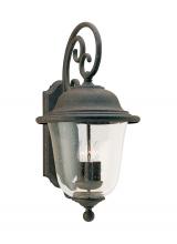  8461-46 - Trafalgar traditional 3-light outdoor exterior wall lantern sconce in oxidized bronze finish with cl