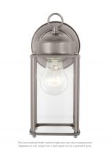  8593-965 - New Castle traditional 1-light outdoor exterior large wall lantern sconce in antique brushed nickel