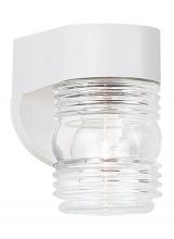  8750-15 - Outdoor Wall traditional 1-light outdoor exterior wall lantern sconce in white finish with clear gla