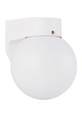  8753-15 - Outdoor Wall traditional 1-light outdoor exterior wall lantern sconce in white finish with white gla