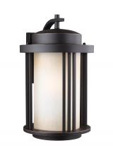  8847901-71 - Crowell contemporary 1-light outdoor exterior large wall lantern sconce in antique bronze finish wit