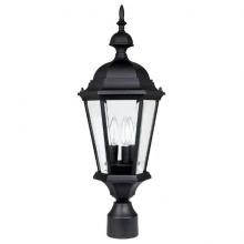  9725BK - 3 Light Outdoor Post Lantern