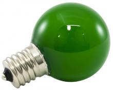 American Lighting PG40F-E17-GR - 1 case PREM LED G40 LAMP,FROSTED GLASS,1W,120V,E17, GREEN