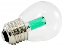 American Lighting PG45-E26-GR - 1 case PREM LED G45 LAMP,TRANSPARENT GLASS,1.4W,120V,E26, GREEN