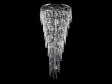  HF1805-PN - Hollywood Blvd. Collection Polished Nickel and Tear Drop Crystal Large Hanging Fixture
