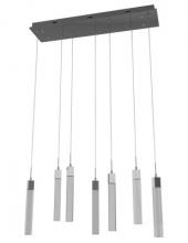  HF1900-7-GL-CH-C - The Original Glacier Avenue Collection Chrome 7 Light Pendant Fixture With Clear Crystal