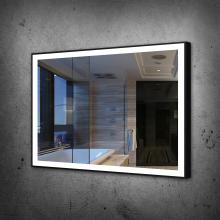  CHICX48356000-BLK - CHIC BLACK FRAMED RECTANGLE MIRROR (FRONTLIT)