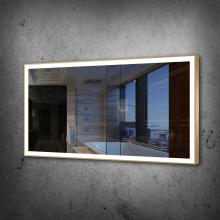  CHICX60326000-GLD - CHIC GOLD FRAMED RECTANGLE MIRROR (FRONTLIT)