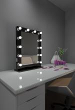  HMIR24326000D-BLK - Hollywood Vanity Mirror - Bluetooth & LED BULBS