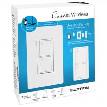 Lutron Electronics P-PKG1WS-WH-C - CASETA SMART SWITCH AND REMOTE KIT CANADA