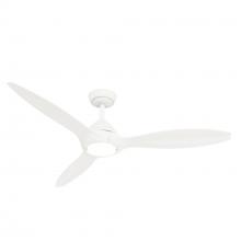  52855 - Casablanca 56 Inch Surea Fresh White Damp Rated Ceiling Fan With LED Light Kit and Handheld Remote