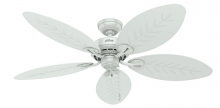  50474 - Hunter 54 inch Bayview White Damp Rated Ceiling Fan and Pull Chain