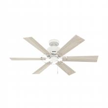  52354 - Hunter 52 inch Gilrock Matte White Ceiling Fan and Pull Chain