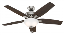  53312 - Hunter 52 inch Newsome Brushed Nickel Ceiling Fan with LED Light Kit and Pull Chain