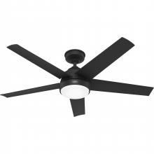  52589 - Hunter 52 Inch Skyflow Matte Black Weathermax Indoor / Outdoor Ceiling Fan With Led Light Kit