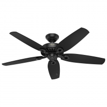  53294 - Hunter 52 inch Builder Matte Black Damp Rated Ceiling Fan and Pull Chain
