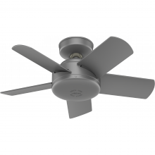  51361 - Hunter 30 inch Omnia Matte Silver Damp Rated Ceiling Fan and Wall Control