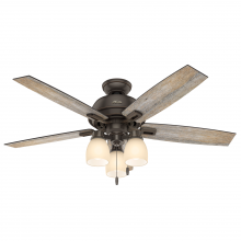  53336 - Hunter 52 inch Donegan Onyx Bengal Ceiling Fan with LED Light Kit and Pull Chain
