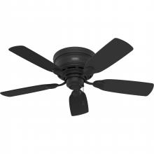 52392 - Hunter 42 inch Low Profile Matte Black Low Profile Ceiling Fan and Pull Chain