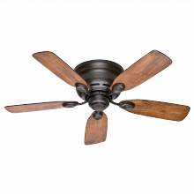  51061 - Hunter 42 inch Low Profile New Bronze Low Profile Ceiling Fan and Pull Chain