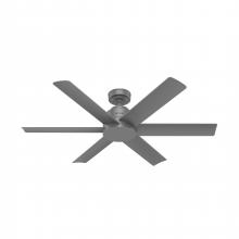  51179 - Hunter 52 inch Kennicott Matte Silver Damp Rated Ceiling Fan and Wall Control