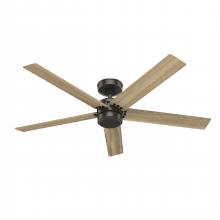  52264 - Hunter 52 inch Burton Noble Bronze Damp Rated Ceiling Fan and Wall Control