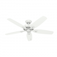 Hunter 53240 - Hunter 52 inch Builder Snow White Ceiling Fan and Pull Chain