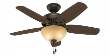  52218 - Hunter 42 inch Builder New Bronze Ceiling Fan with LED Light Kit and Pull Chain