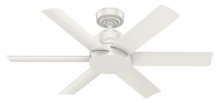  59614 - Hunter 44 inch Kennicott Fresh White Damp Rated Ceiling Fan and Wall Control
