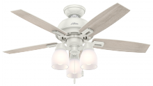  52229 - Hunter 44 inch Donegan Fresh White Ceiling Fan with LED Light Kit and Pull Chain