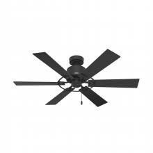  51817 - Hunter 52 inch Gilrock Matte Black Ceiling Fan and Pull Chain