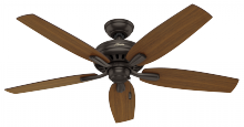  53323 - Hunter 52 inch Newsome Premier Bronze Damp Rated Ceiling Fan and Pull Chain