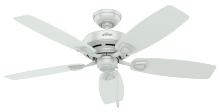  53350 - Hunter 48 inch Sea Wind White Damp Rated Ceiling Fan and Pull Chain