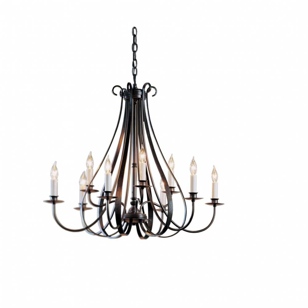 Sweeping Taper 9 Arm Chandelier