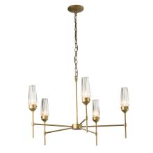 Hubbardton Forge 105060-SKT-84-CR - Luma 5 Arm Chandelier