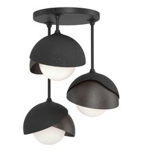  121374-SKT-10-14-GG0711 - Brooklyn 3-Light Double Shade Semi-Flush